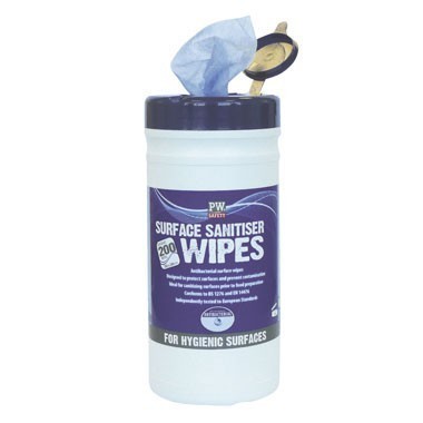 Portwest Antibacterial Surface Sanitiser Wipes (200 Wipes)