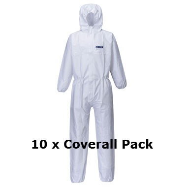 Portwest Biztex ST40 Microporous Type 5/6 Coverall x 10 Pack